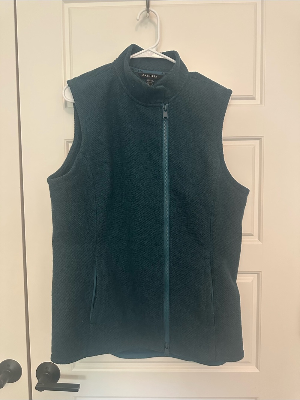 Athleta Teal Full-Zip Fleece Vest. Size XL.